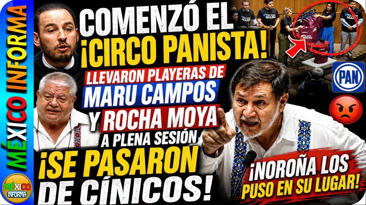 COMENZÓ EL CIRCO PANISTA. LLEVARON PLAYERAS DE MARU CAMPOS Y ROCHA MOYA. NOROÑA LOS PARÓ EN SECO.