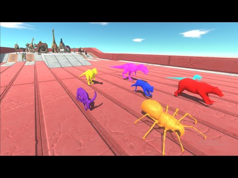 Race to eat Random Neon Animals - Animal Revolt Battle Simulator