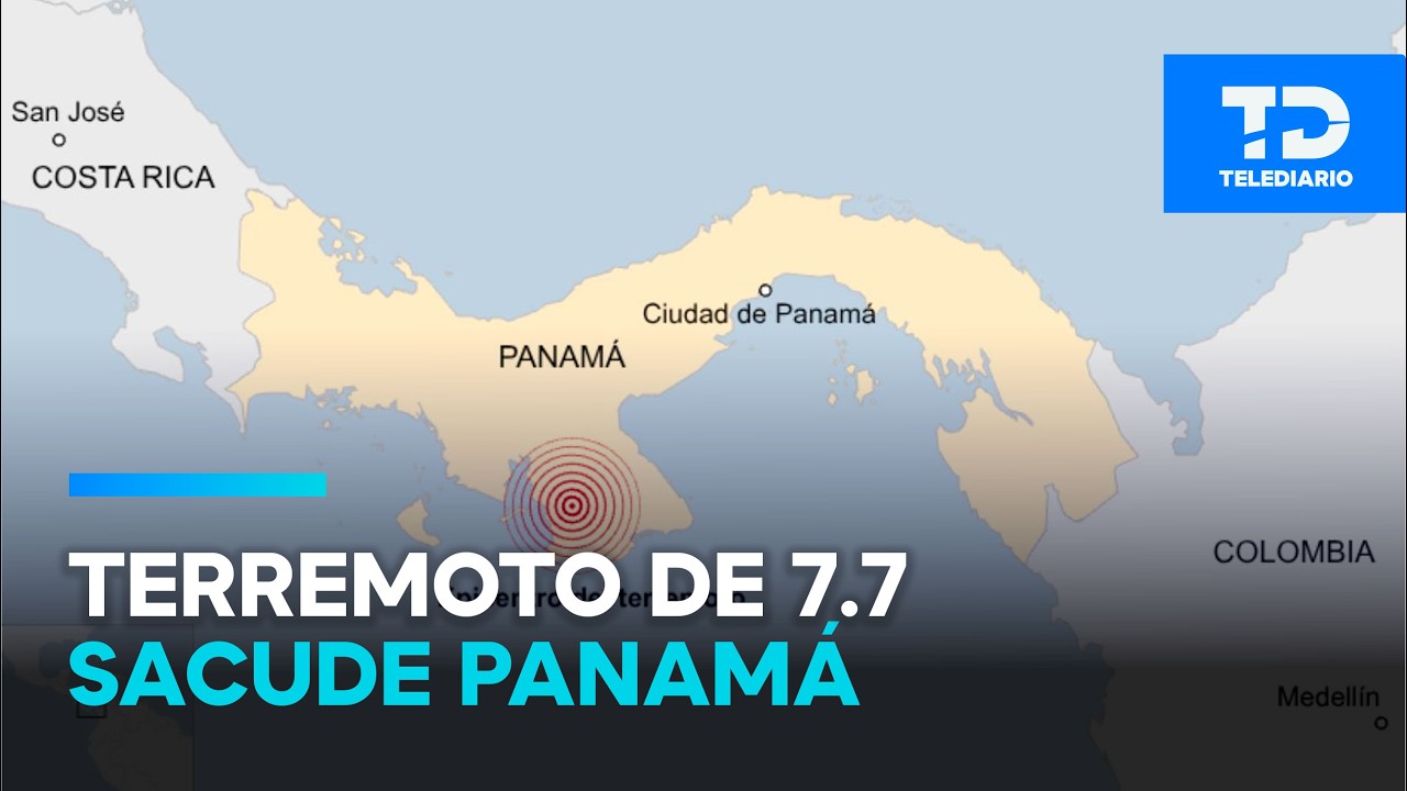 Sismo de magnitud 7.7 sacude Panamá; EU alerta por riesgo de tsunami tras terremoto