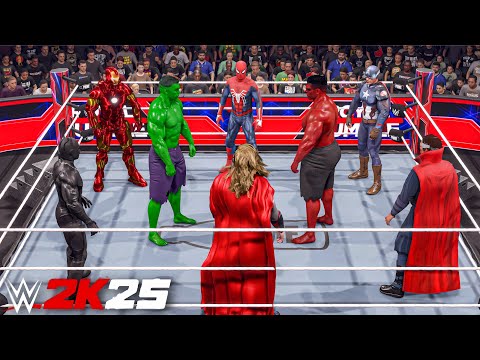 I Put All Avengers in Battle Royale Match - WWE 2K25