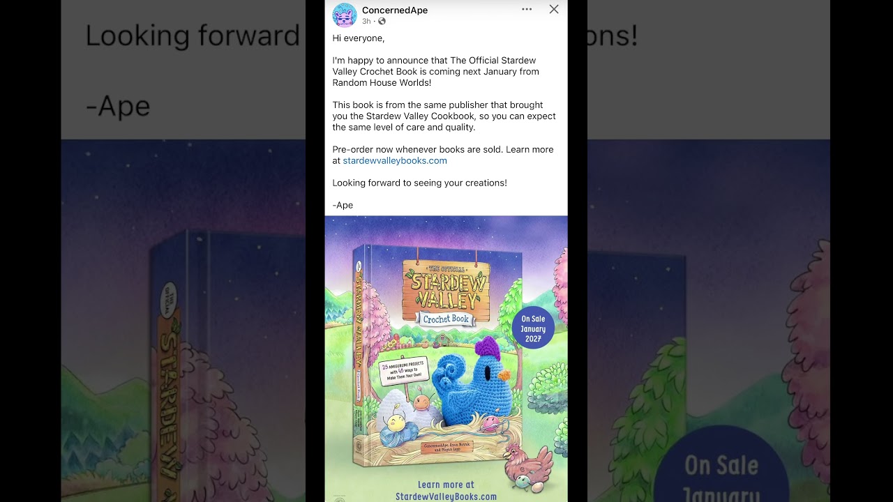 ConcernedApe announces official Stardew Valley crochet book