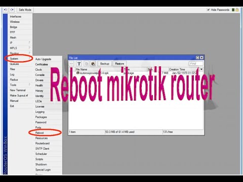 KH Reboot on mikrotik router by hand then one miniute !