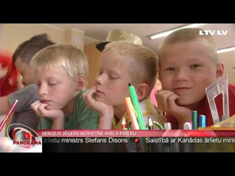 Sergejs Jēgers nometnē māca prieku