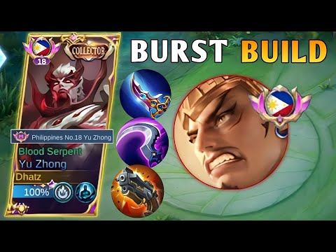 EXPLANE GATOT DIDNT EXPECT THIS BUILD CAN EASILY KILL HIM! | YU ZHONG BURST BUILD - MLBB