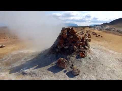 Mud Pools, Fumaroles and Boiling springs around Krafla