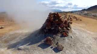 Mud Pools, Fumaroles and Boiling springs around Krafla