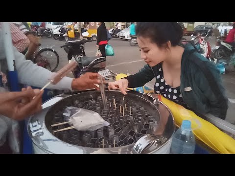 Cambodian Street Food - Mixed Street Food - Evening Food View At Boeung Trabaek Market