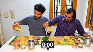 Download lagu South Indian Breakfast (Idly, Podi Dosa, Poori & Curd Vadai) Eating Challenge | Breakfast Feast 😱 | mp3