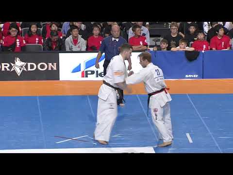 【新極真会】Court1 3rdRound6 man Tomasz Bodzioch vs Eventas Guzauskas The 12th World Karate Championship