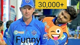 Rickey ponting and rishab pant funny | csk vs dc