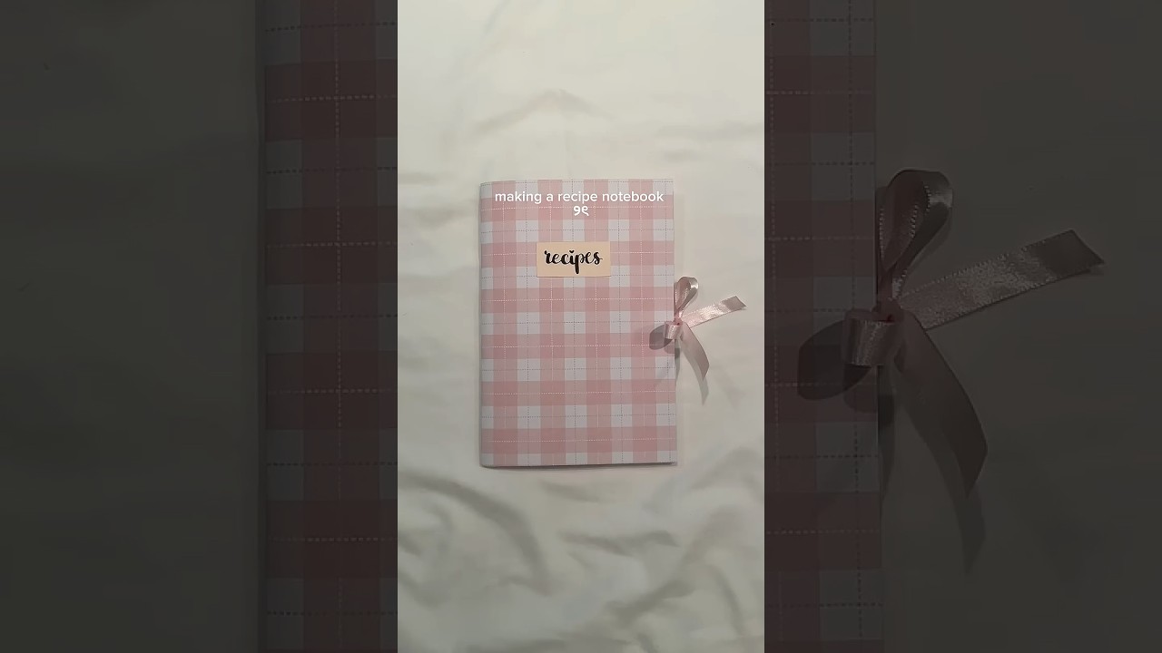 making a recipe notebook 🧺🩷 #fy #diy #tutorial #notebook #craft #recipe