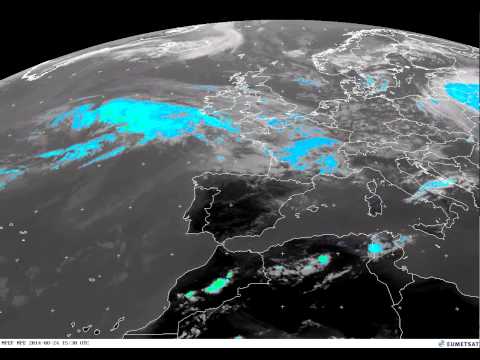Europe percipation/clouds timelapse 24-08-2014