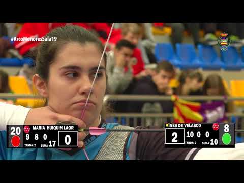 BENALMADENA FEB'19 - FINAL RECURVO CADETES MUJERES - CAMPEONATO ESPAÑA CADETE y MENORES 14 AÑOS SALA