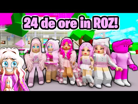 24 hours in PINK on Brookhaven Roblox