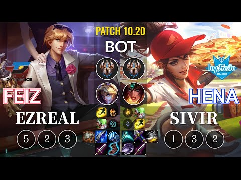 DYN Feiz Ezreal vs hyF Hena Sivir Bot - KR Patch 10.20
