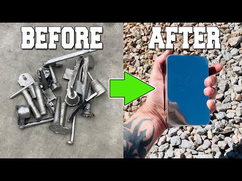 Recycling Old Scrap Metal - Mirror Polished Scrap Aluminum Melt - Garbage To Greatness