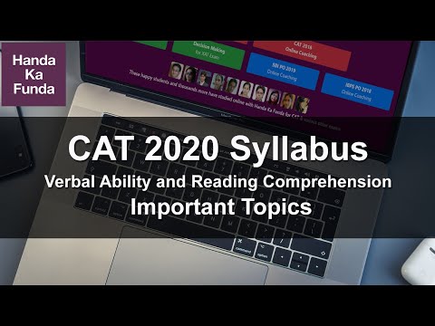 CAT 2020 Syllabus - Verbal Ability and Reading Comprehension - Important Topics