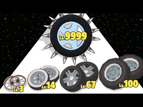 Idle Racer: Tap Merge & Race - Level Up Cars Max Level Gameplay (Merge Wheel)