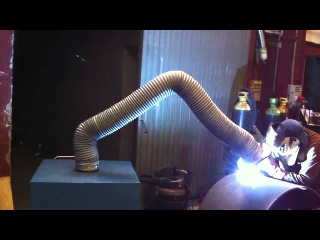 Vídeo relacionado con Brazo extractor de humos industrial con manguera flexible y capucha ajustable, sistema de ventilación de laboratorio para una filtración eficaz del aire y eliminación de polvo