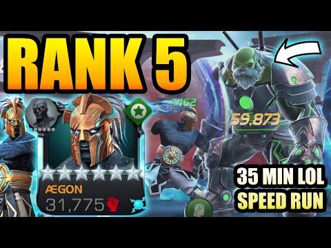 6 Star Rank 5 Aegon 35 Minute Labyrinth Speed Run - Beyond God Tier - Marvel Contest of Champions