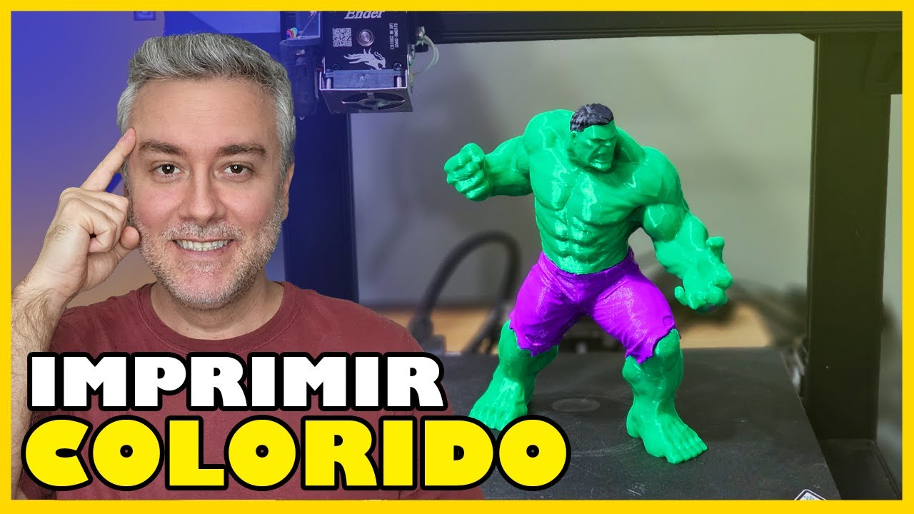 Como imprimir  modelos 3D colorido em QUALQUER IMPRESSORA 3D!