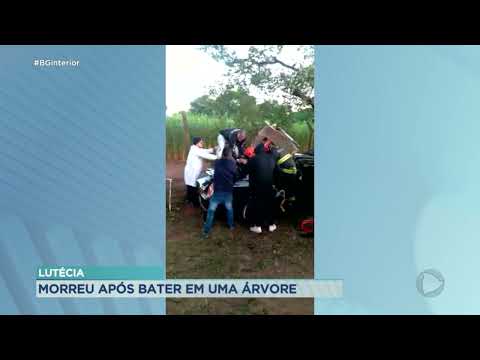 Lutécia: morreu após bater em uma árvore