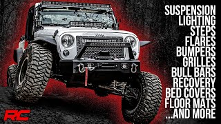Sada světelných lišt LED skrytého nárazníku 20" White DRL Rough Country Black Series