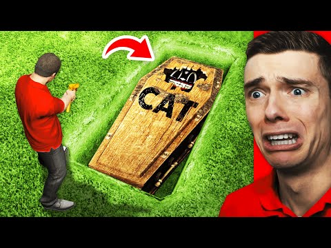 Digging ZOMBIE CARTOON CAT GRAVE In GTA 5 (Scary)