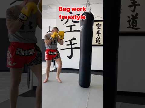 Can you follow along? Bag workout heavy bag Thai bag training kickboxing Muay Thai #muaythai
