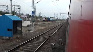 preview picture of video 'Speedy Manmad JN Skip by WAP7 Hauled Ltt - Lucknow AC Express | Paper Bits On Track gets windy speed'