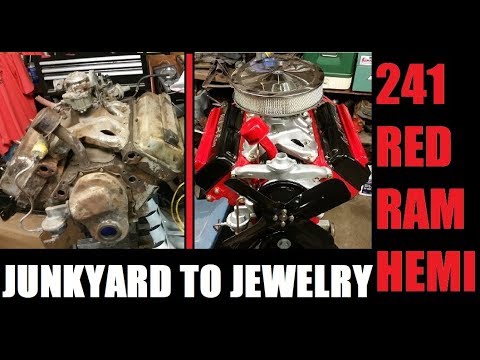 Rebuilding an Early Hemi in 20 minutes: 241 Red Ram Rebuild Compilation video