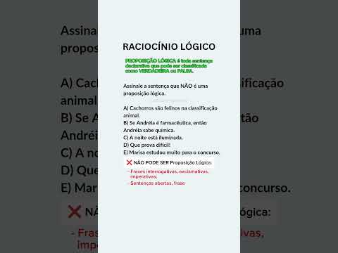 Questão de Raciocínio Lógico e Proposições Lógicas