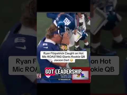 Ryan Fitzpatrick Caught on Hot Mic ROASTING Giants Rookie QB Jaxson Dart 😳#nfl #shorts