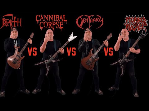 Death VS Cannibal Corpse VS Obituary VS Morbid Angel (Guitar Riffs Battle)