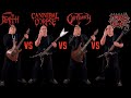 Death VS Cannibal Corpse VS Obituary VS Morbid Angel (Guitar Riffs Battle)