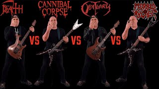 Death VS Cannibal Corpse VS Obituary VS Morbid Angel (Guitar Riffs Battle)