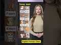 Young Vs Adult Animal Names In English Englishvocabulary