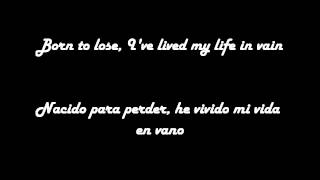 Ray charles - Born to lose (Lyrics Español- Ingles )