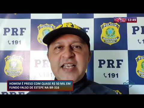 Homem eÌ preso na BR 316 com quase R$50 mil em fundo falso de estepe 14 09 20