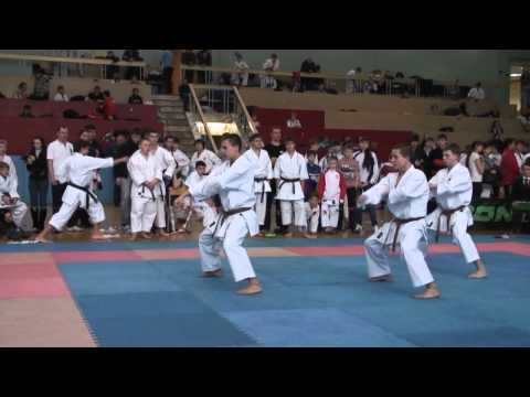 Shotokan Karate 2012 kata team Semi final Bassai Dai Team Chelyabinsk