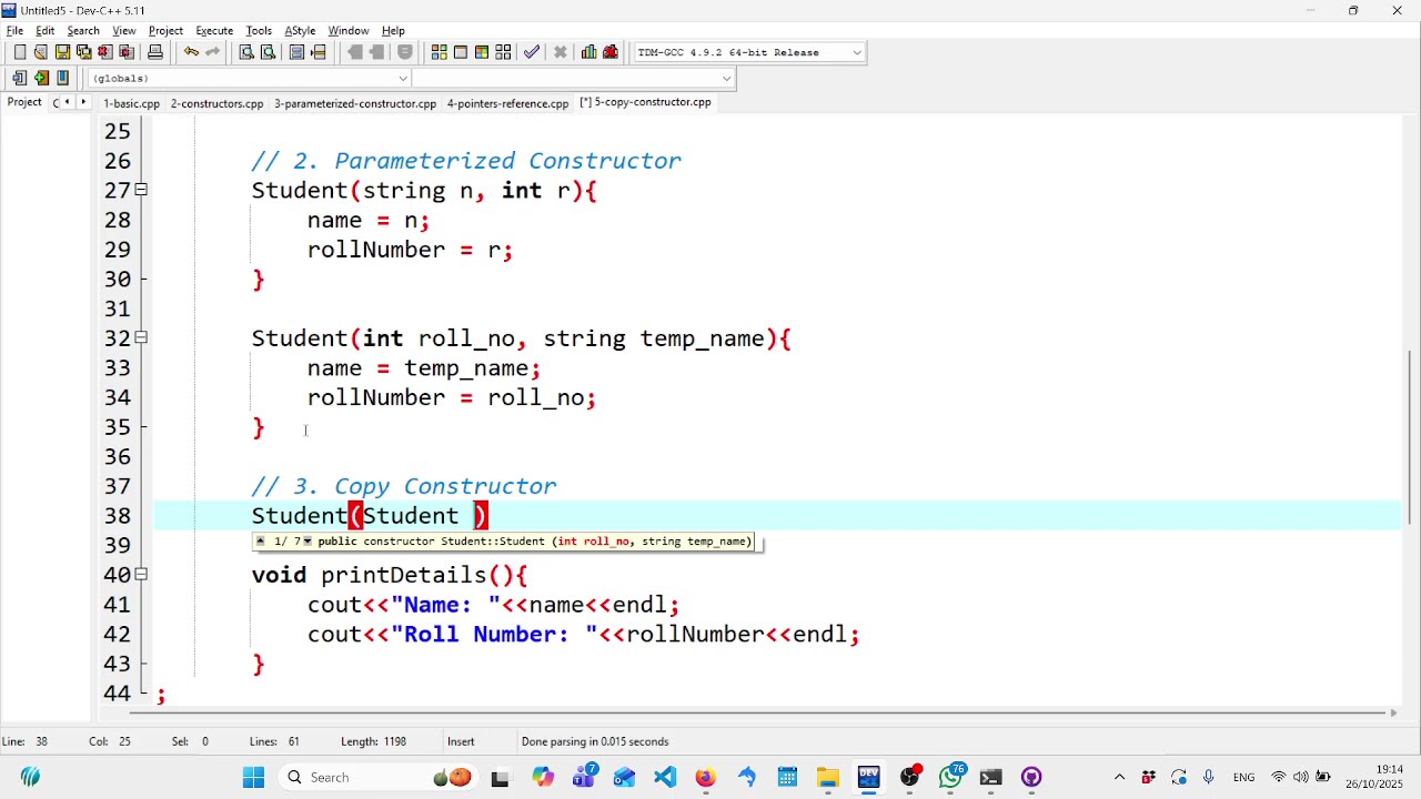 OOP - 6 - Copy Constructor