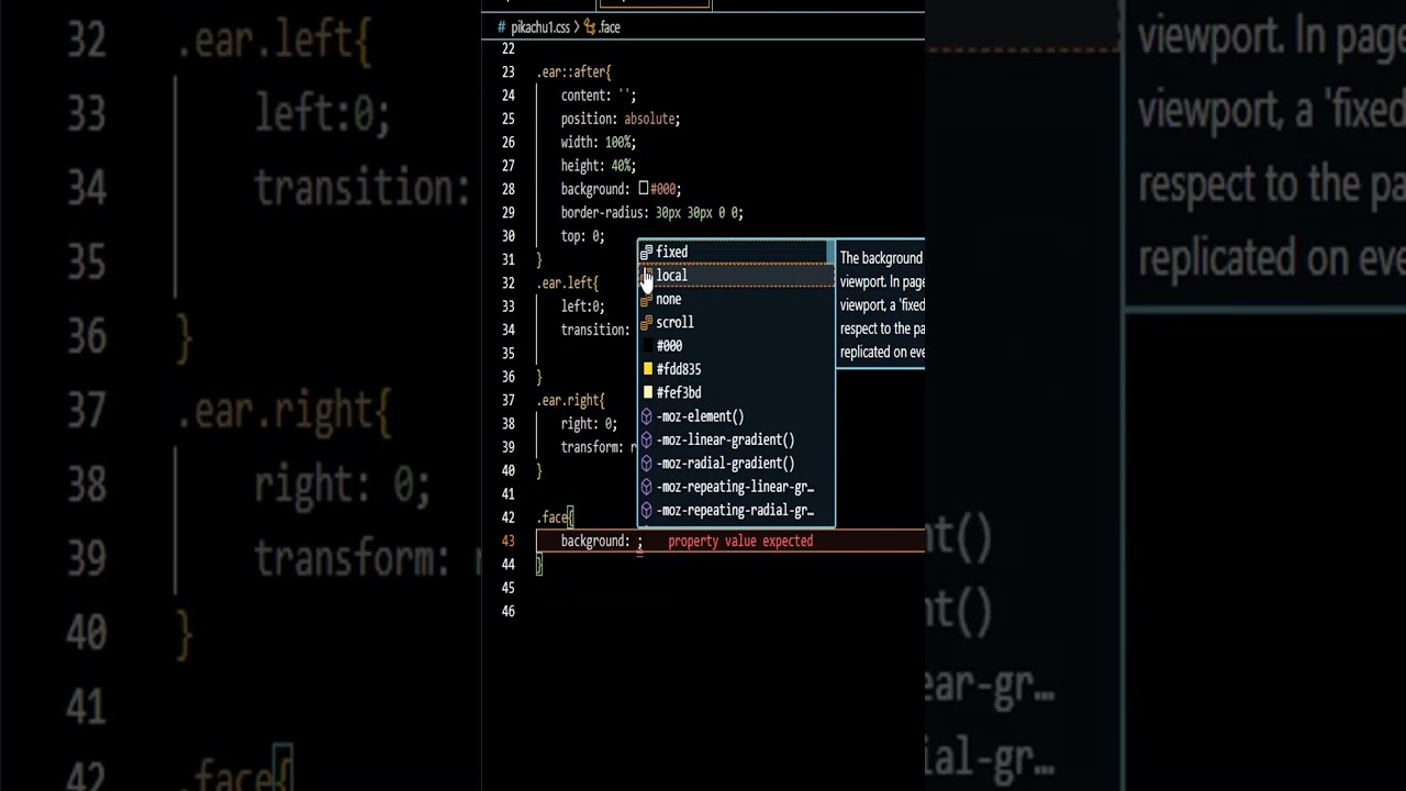 Pikachu with Just HTML & CSS!