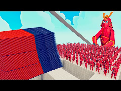 100x SAMURAI + 1x GIANT vs 3 EVERY GOD - Totally Accurate Battle Simulator TABS