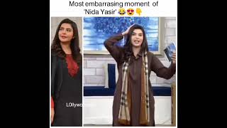 Nida yasir#pakistani #actress most embarrassed  mo