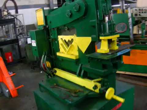 Uni-Hydro 80 ton Hydraulic Ironworker Punch Station Demo
