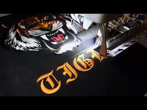Machine embroidery design angry tiger face by Royal Present Embroidery