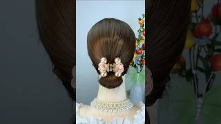 Download lagu Quick & Easy Bun Hairstyle for medium Hair 🌸 | Everyday Juda #shorts mp3