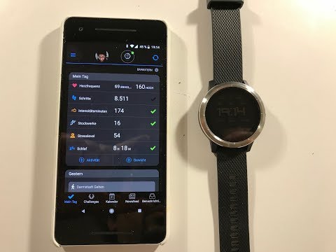 Garmin Vivoactive 3 und Garmin Connect App: Menüs und Settings (Deutsch)