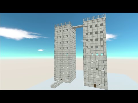 Escape the Twin Towers. FPS perspective! | Animal Revolt Battle Simulator