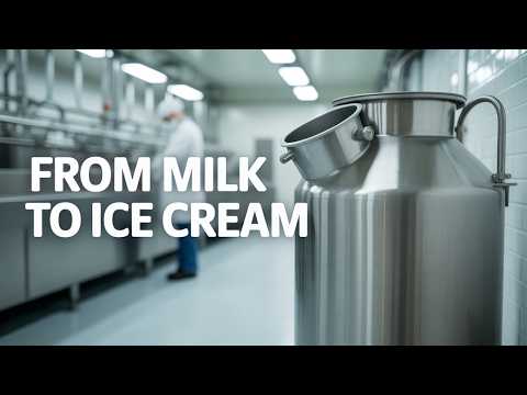 Inside the Ice Cream Production Line  From Fresh Milk to Frozen